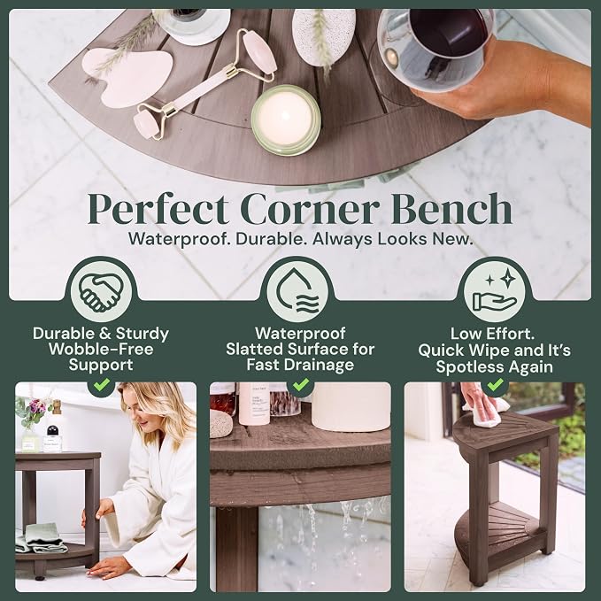 Corner Shower Stool - Image 3