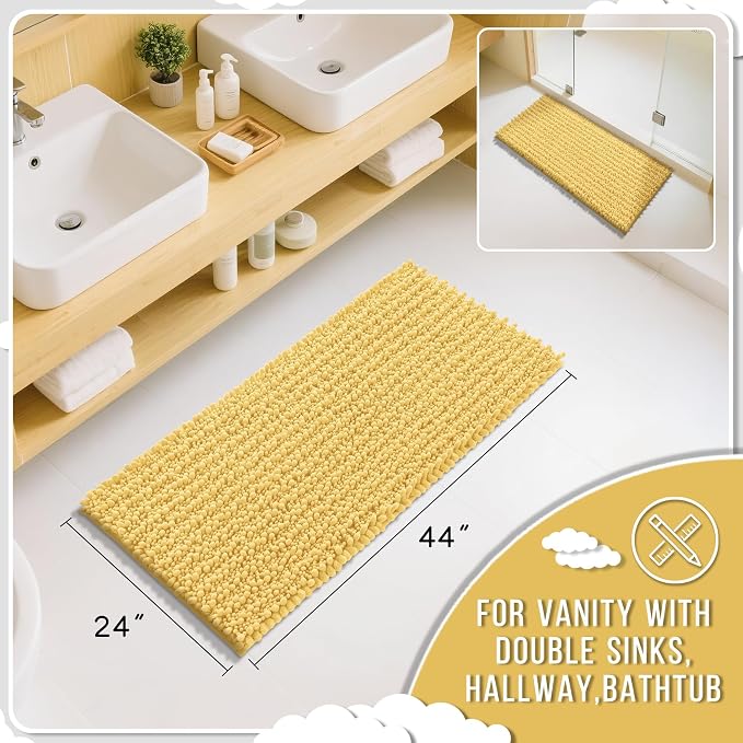 Yimobra Long Bathroom Rugs Non Slip Washable 44x24 Inch - Image 2