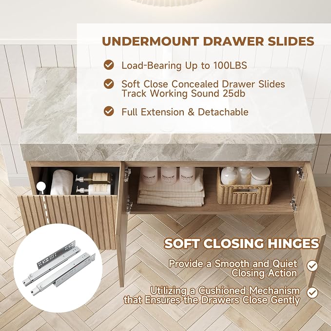 LKTART Floating 48 Inch Bathroom Vanity - Image 4