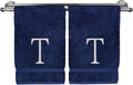Monogrammed Hand Towel, Personalized Initial Gift, Extra Absorbent 100% Turkish by BareCotton