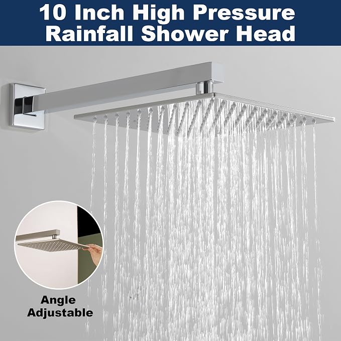 Shower System with Tub Spout, All Metal Bathtub Shower Faucet Set with High - Image 4