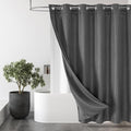 MitoVilla No Hooks Needed Extra Long Shower Curtain Liner Set by MitoVilla