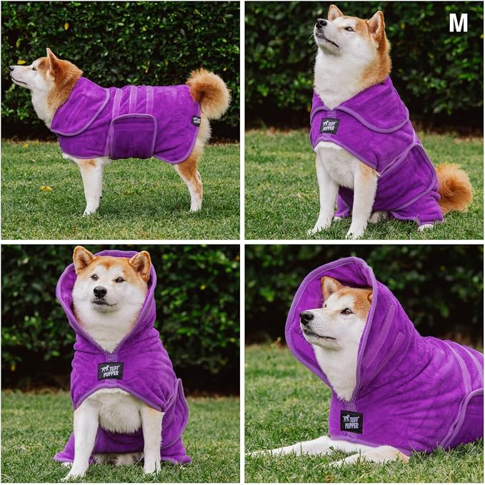 Tuff Pupper Fast Drying Dog Bath Robe | 800 GSM Plush Dog Towel - Image 3