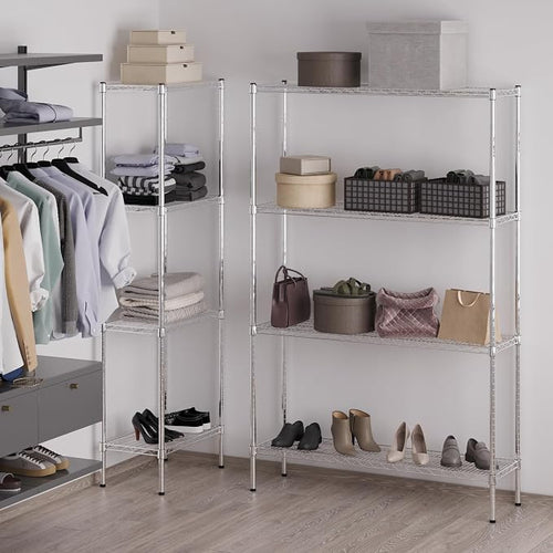 14" Deep x 48" Wide x 74" Height Wire Shelving Kit | 4-Tier | NSF Commercial - Image 2