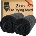 2-Pack Double Sided Car Drying Towel, 1600 GSM Super Absorbent Microfiber by BIBOKLTIY