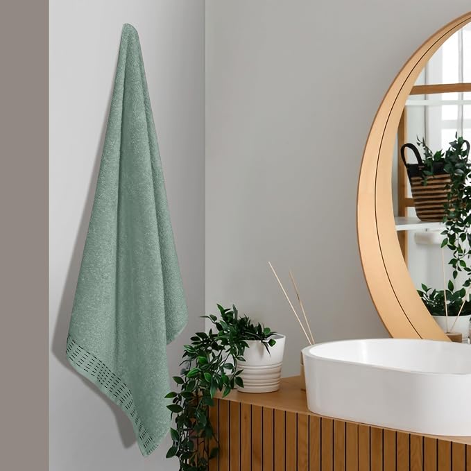 Cotton 2 Pack Oversized Bath Towel Set 28x55 inches, Large Bath Towels - Image 3