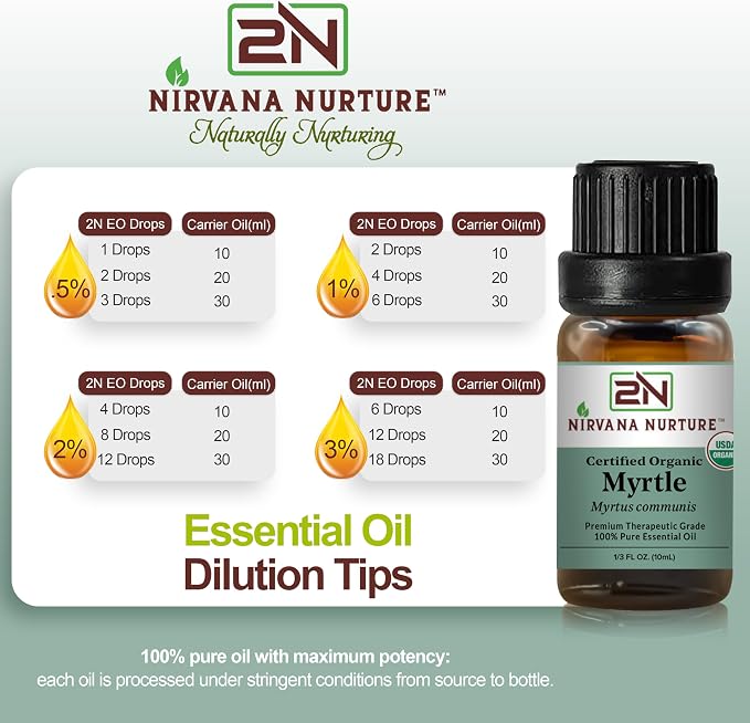 Myrtle Essential Oil USDA Certified Organic, 100% Pure Natural Premium Grade - Image 7
