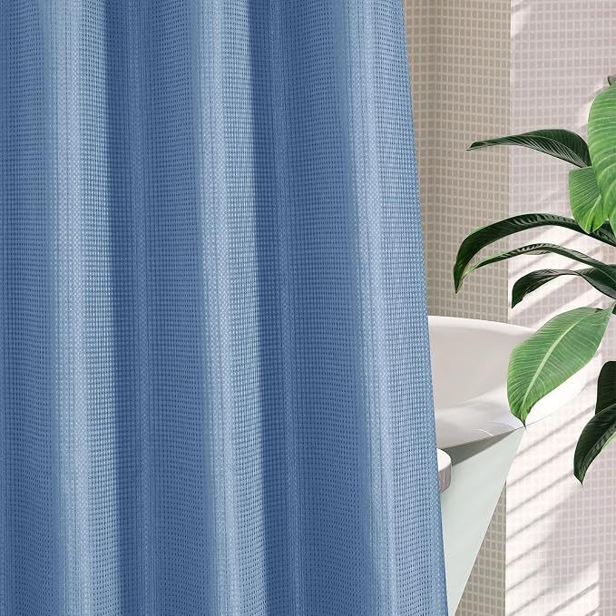 MitoVilla No Hooks Needed Extra Long Shower Curtain Liner Set - Image 5