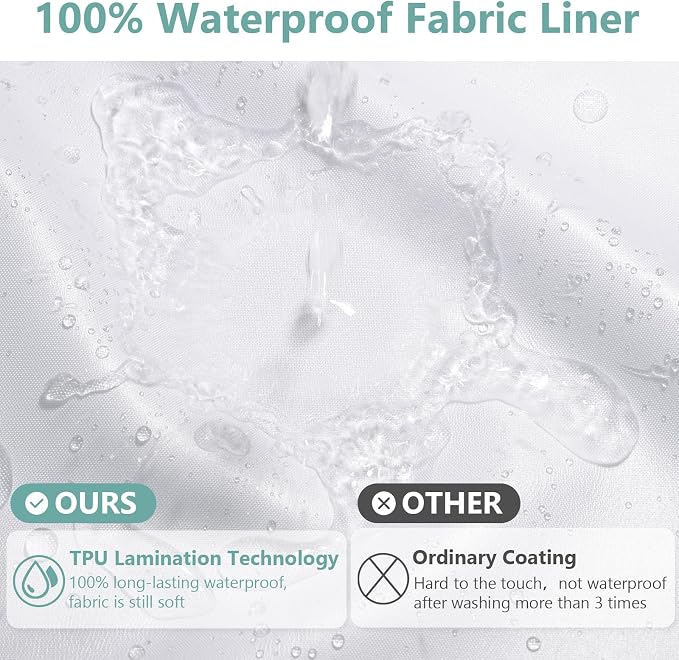 No Hook Waffle Weave Shower Curtain Set - Image 4
