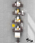 SEIRIONE Corner Shower Caddy Tension Pole, Adjustable Shower Organizer Corner by SEIRIONE