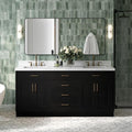 ARIEL Hepburn 73 Inch Double Rectangle Sink Bathroom Vanity by Ariel