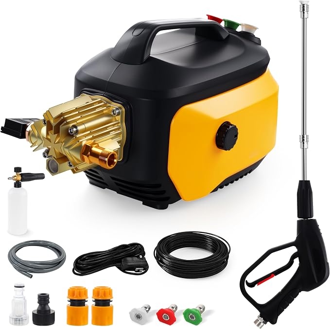 Pressure Washer with 3 Quick Connect Nozzles, Inlet Hose & Filter, Foam Cannon by Unknown