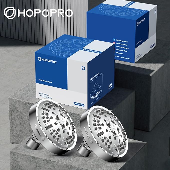 HOPOPRO Upgraded 9 Settings High Pressure Shower Head, NBC News Recommended - Image 4