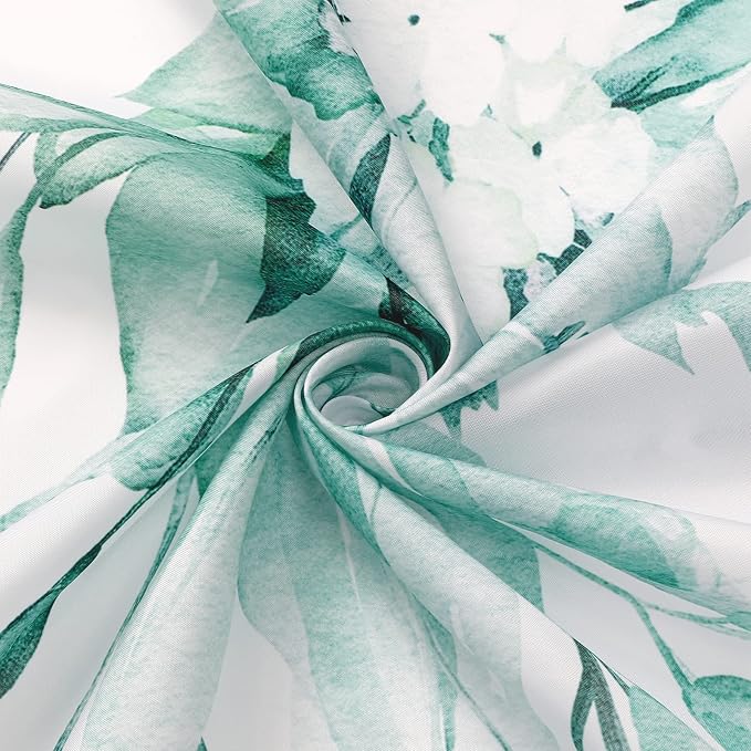 Gibelle Extra Long Shower Curtain 72 x 84, Teal Floral Shower Curtain - Image 5