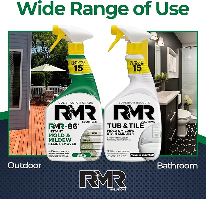 RMR Mold Stain Eraser Max Pack – No-Scrub Tub & Tile Cleaner + Instant Mold & - Image 2
