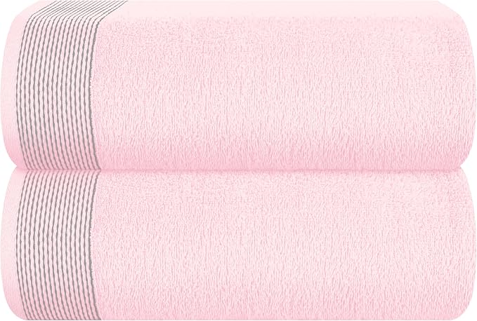 Belizzi Home Cotton 2 Pack Oversized Bath Sheet 35 x 70, Large Bath Sheet by Unknown