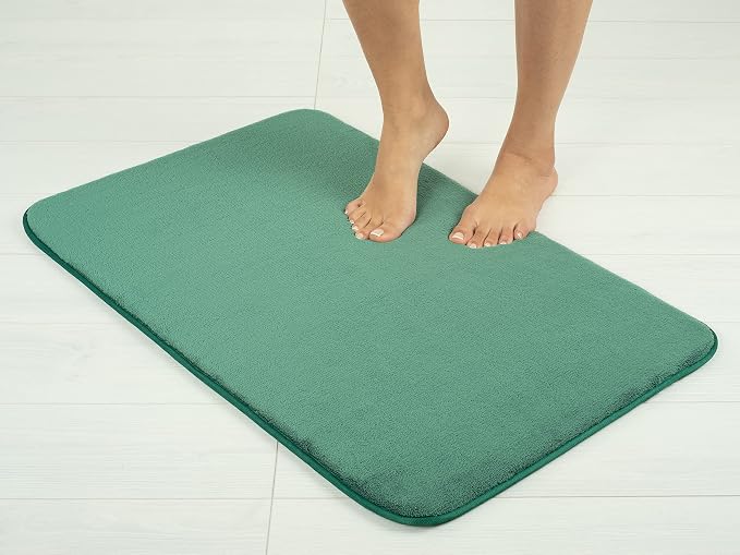 American Soft Linen 21x32 Fluffy Foamed Slip Reducer Bath Rug, Machine Washable by AmericanSoftLinen