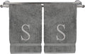 Monogrammed Hand Towel, Personalized Initial Gift, Extra Absorbent 100% Turkish by BareCotton