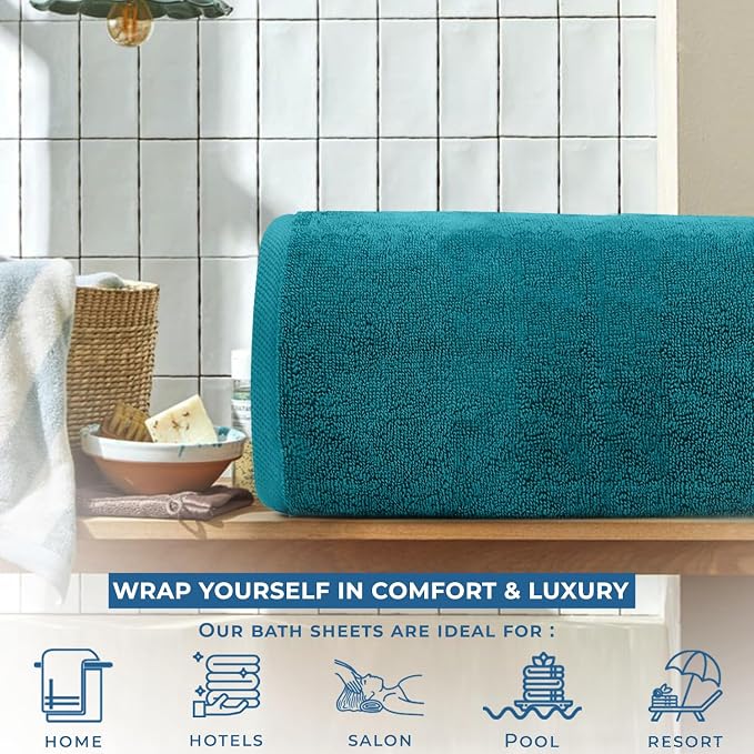 DAN RIVER Pack of 1 Bath Sheet 40x80 Inches, Premium Oversized Towels - Image 6