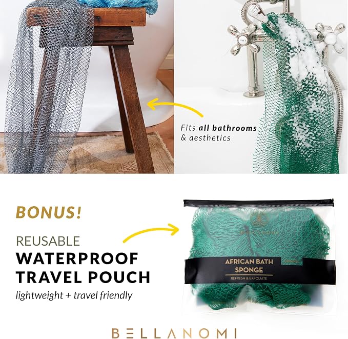 Bellanomi African Exfoliating Net Sponge, Ethically sourced from Nigeria - Image 7