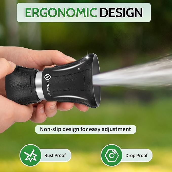 AUTOMAN Garden Hose Nozzle Heavy Duty, 2 Pack Fireman Hose Nozzle, High - Image 5
