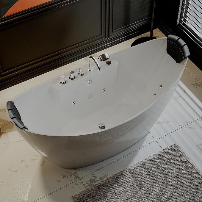 Empava 59" x 28" Freestanding Whirlpool Tub - Image 6