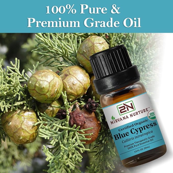 Blue Cypress Essential Oil USDA Certified Organic, 100% Pure Natural Premium - Image 5