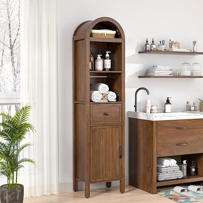 64" Tall Bathroom Storage Cabinet - Image 7