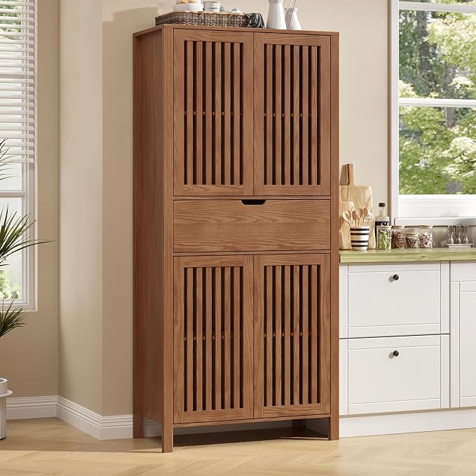 69" Tall Farmhouse Storage Cabinet - Image 3