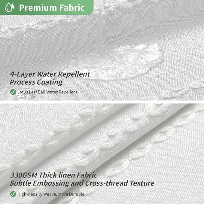 No Hook Extra Long Shower Curtain Set - Image 3