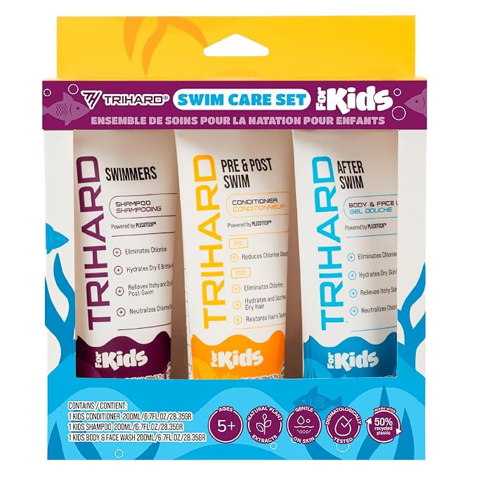 TRIHARD Kids Chlorine Hair and Body Protection Essentials by TRIHARD