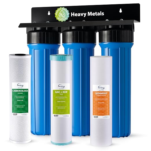 iSpring WGB32B-KS Whole House Water Filter System, 3-Stage Filtration, Hydrogen by iSpring