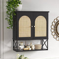 Rattan Bathroom Wall Cabinet, Boho Medicine Wall Cabinet by FiveWillowise