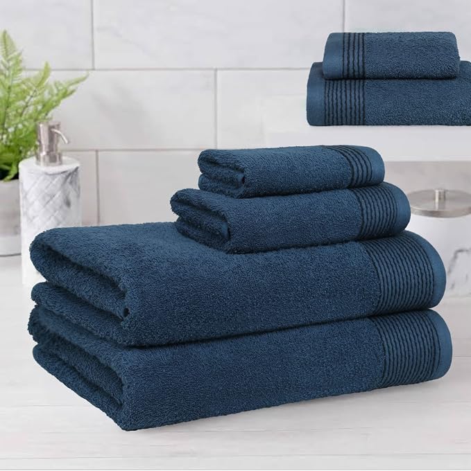 Belizzi Home 100% Cotton Ultra Soft 6 Pack Towel Set, Contains 2 Bath Towels - Image 3