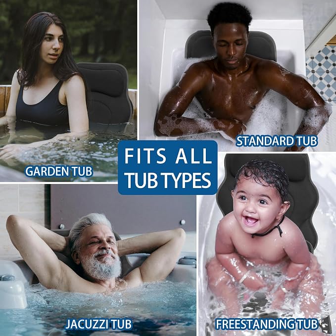 Luxury Full Body Bath Pillows for Tub-Extra Thick Bathtub Cushion - Image 5