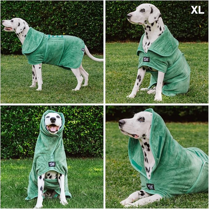 Tuff Pupper Fast Drying Dog Bath Robe | 800 GSM Plush Dog Towel - Image 3