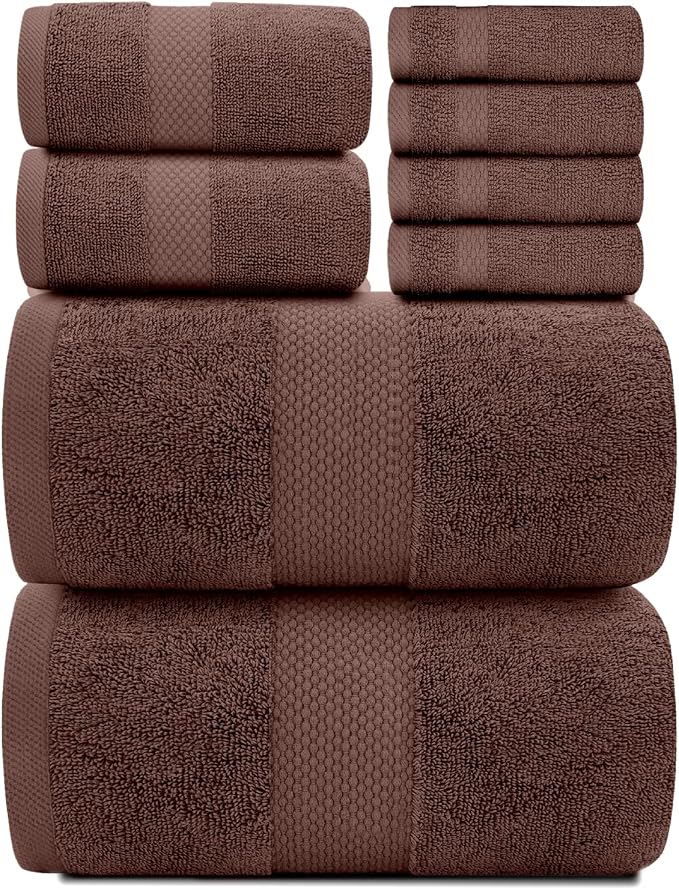 White Classic Luxury Bath Towel Set of 8 Pieces by WhiteClassic