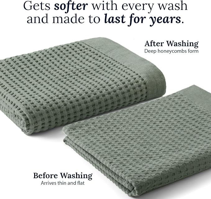 GILDEN TREE Waffle Bath Towels Wash Cloths - Image 5