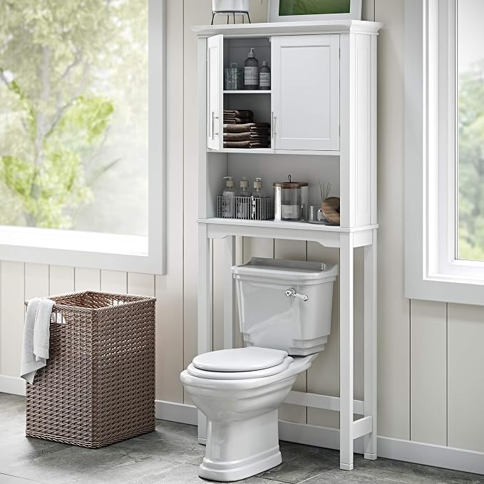 RiverRidge Somerset Spacesaver Over The Toilet Storage Cabinet White - Image 2