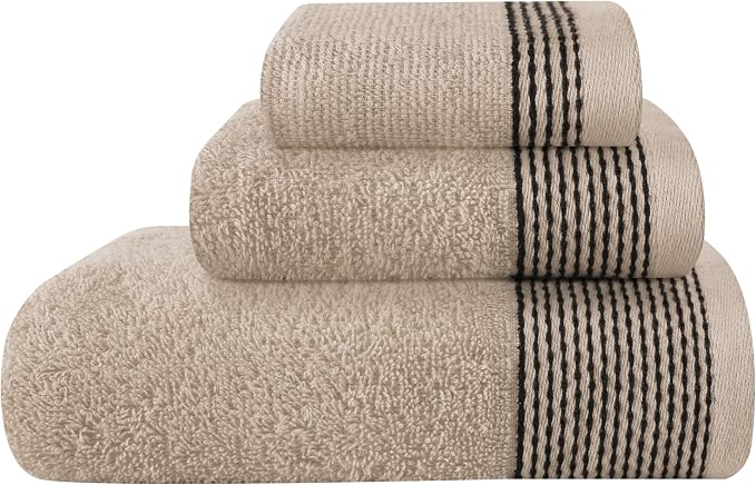 Belizzi Home Ultra Soft 3 Pack Cotton Towel Set, Contains a Bath Towel 28x55 by Unknown