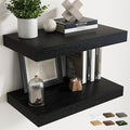 24 Inch Floating Shelves for Wall Set of 2, Easy Install Engineered Wood by Marsmiles