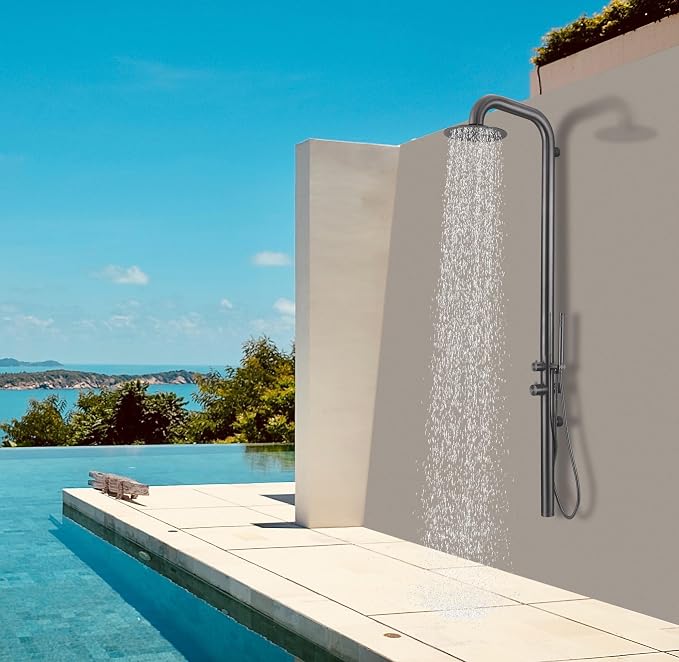 HEATGENE Outdoor Shower with Body Jets and Handheld, Wall-Mounted Shower Head - Image 3