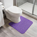 Toilet Rugs U Shaped Bathroom Rug, Machine Washable Non Slip Quick Dry Super by BosapDirect