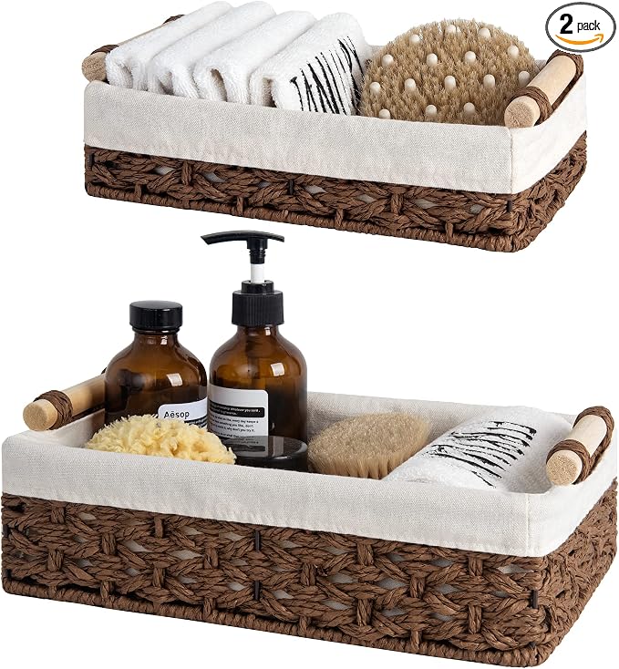 StorageWorks Small Baskets for Organizing, Decorative Storage Baskets for by StorageWorks
