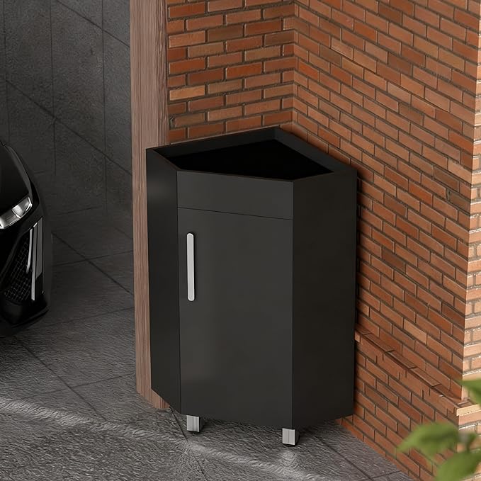 24" Corner Bathroom Vanity for Small Space Freestanding Compact Space Bathroom by FINDEPOT