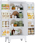 48" H Metal Kitchen Pantry Storage Cabinet, Freestanding Cupboard Storage by Unknown