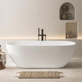 FerdY Fiji 69" Stone Resin Freestanding Bathtub, Classic Oval Shape Soaking by FerdY