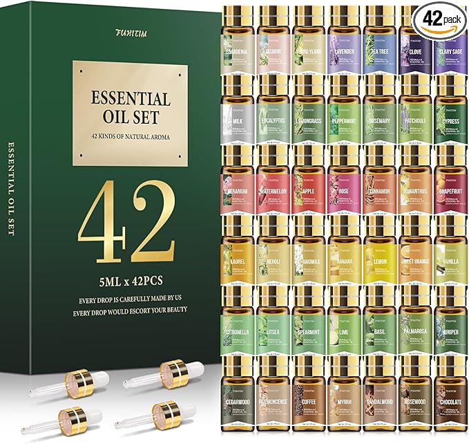 Essential Oil Set, Premium Essential Oils Gift Set by FUHITIM