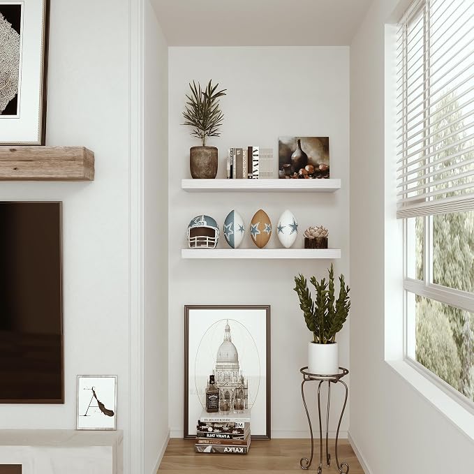 Vivelove Floating Shelves for Wall 24 inchs Long, 9.1” deep x 1.6” Wall Shelf - Image 8