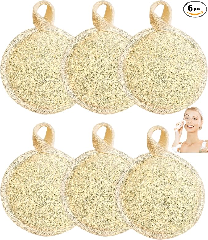 Natural Loofah Exfoliating Face Scrubber, Shower loofah Facial Scrubber by Unknown